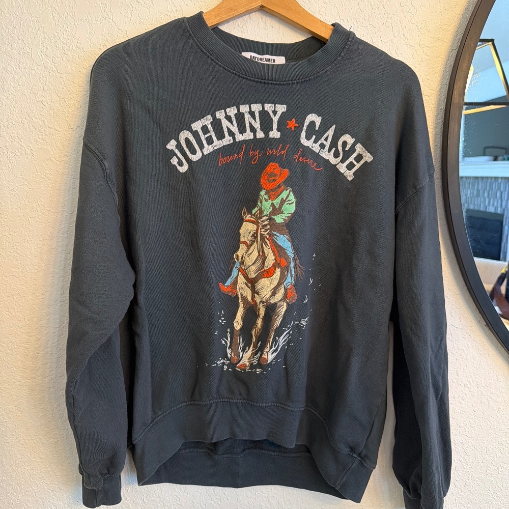 Daydreamer Johnny Cash Bound by Wild Desire Crew Sweatshirt